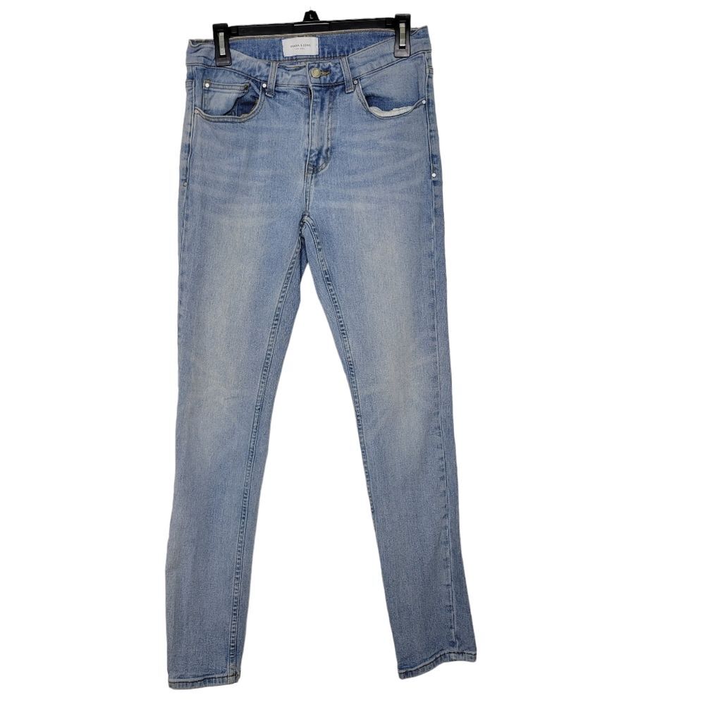 Ovadia & Son's Men's Size 30 OS-1 Slim Fit Light Wash Blue Denim 5 Pocket Jeans